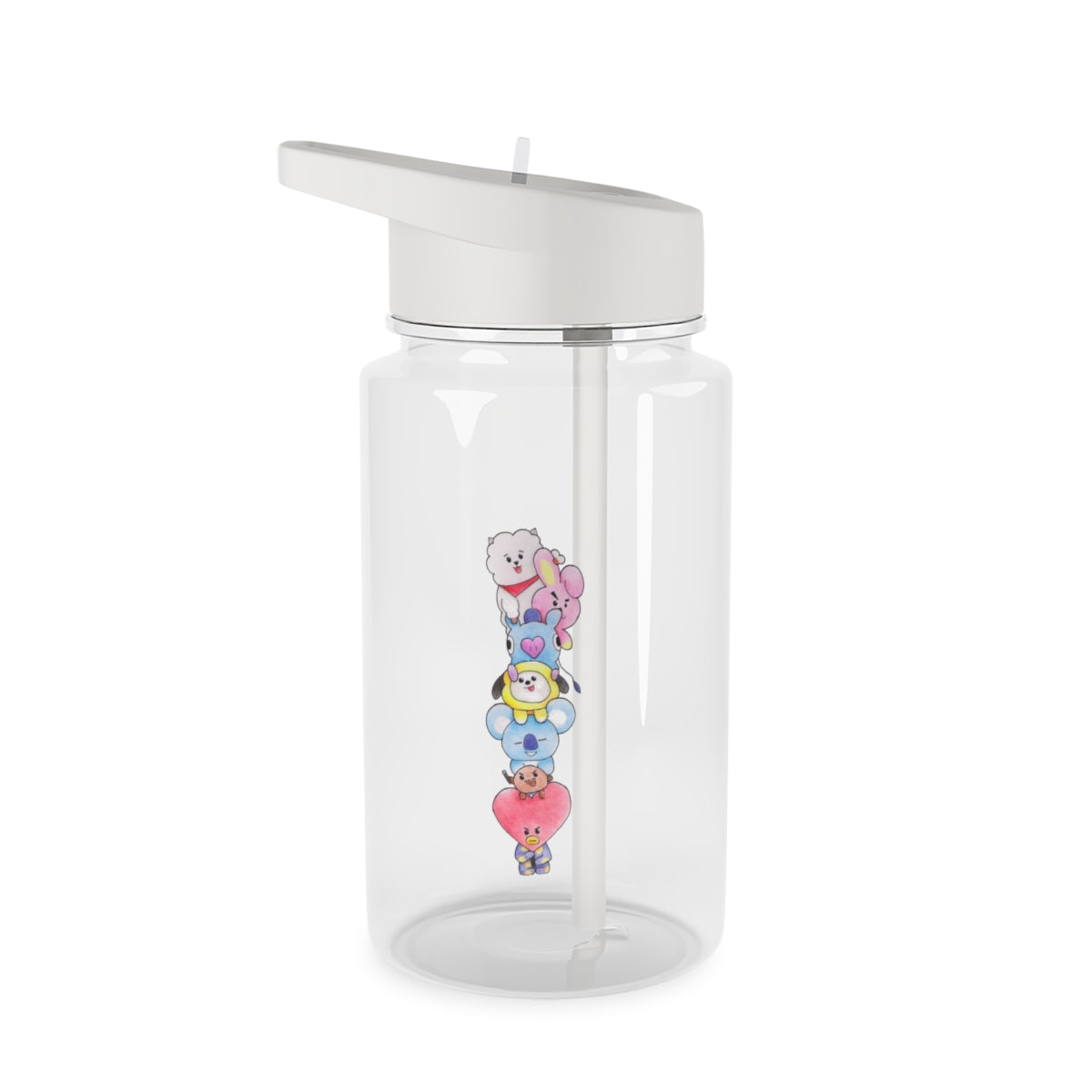 K-Pop Band BT21 Drawing Clear Water Bottle