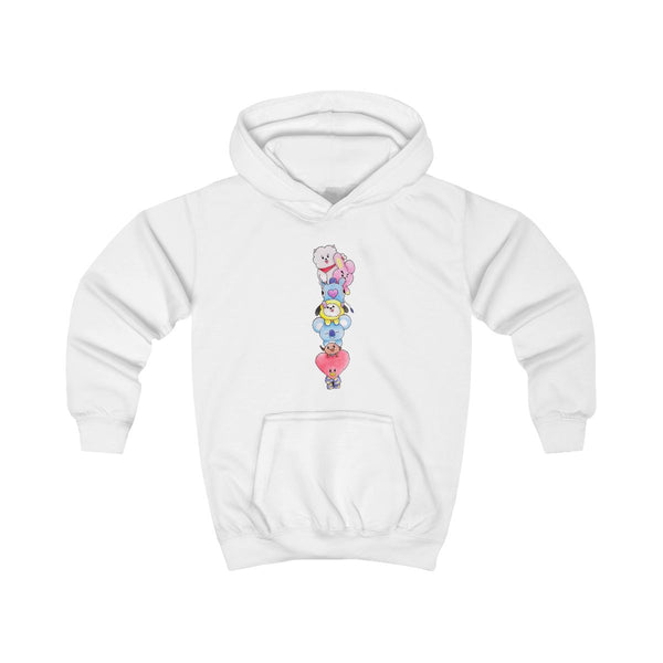 K-Pop Band BT21 Drawing Kids Hoodie White Front