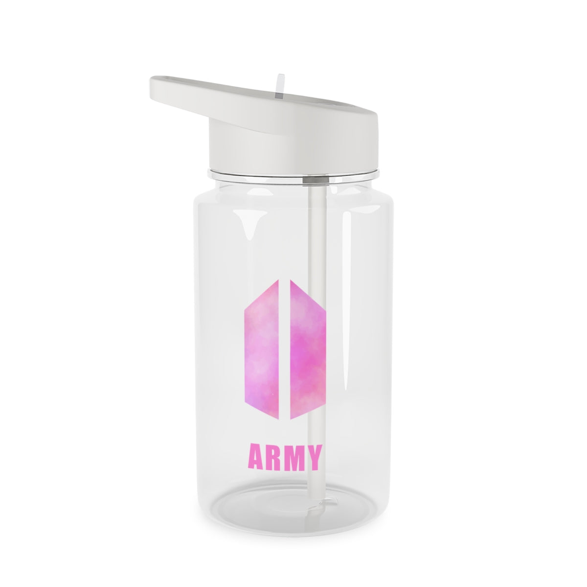 BTS Army Pink - K Pop Clear Water Bottle