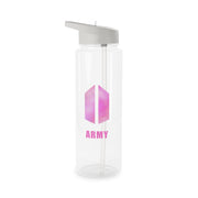 BTS Army Pink - K Pop Clear Water Bottle 6