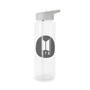 BTS logo Black - K Pop Clear Water Bottle 7