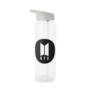 BTS logo Black - K Pop Clear Water Bottle 6