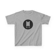 BTS logo Black - K Pop Kids T-Shirt 3
