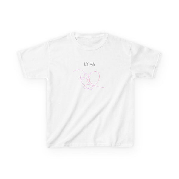 LY Heart - K Pop Kids T-Shirt White Front