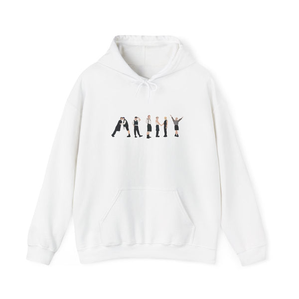 K-Pop Band Army Members Hoodie White Front