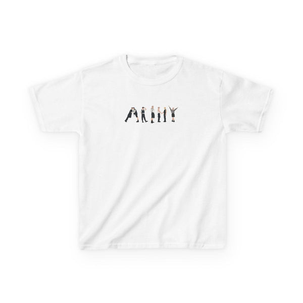 K-Pop Band Army Members Kids T-Shirt White Front