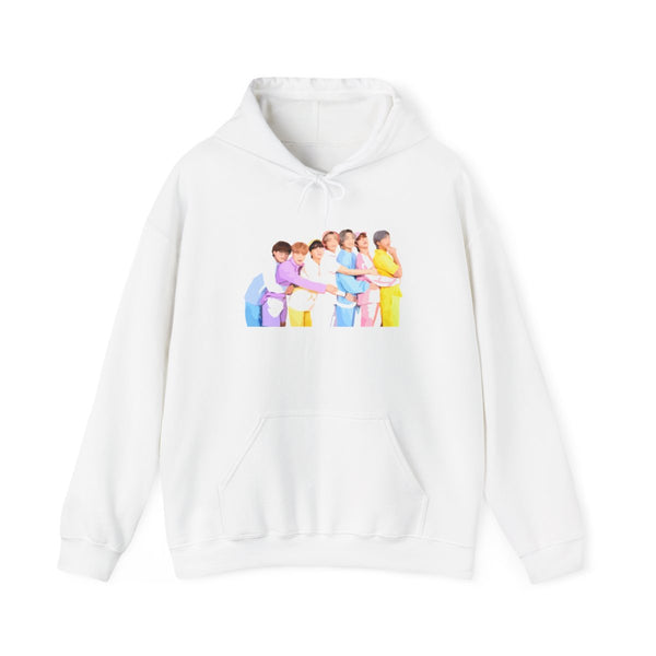 Colourful K-Pop Band Band Hoodie White Front