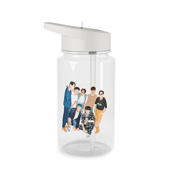 Casual K-Pop Band Band Clear Water Bottle