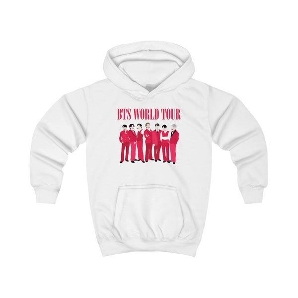 K-Pop Band World Tour 2026 Kids Hoodie White Front