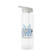 K-Pop Band Tour Pastel Blue Clear Water Bottle 6