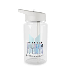 K-Pop Band Tour Pastel Blue Clear Water Bottle