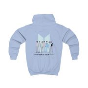 K-Pop Band Tour Pastel Blue Kids Hoodie 6