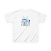 K-Pop Band Tour Pastel Blue Kids T-Shirt 2