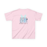 K-Pop Band Tour Pastel Blue Kids T-Shirt 8