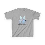 K-Pop Band Tour Pastel Blue Kids T-Shirt 3