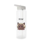 Meow Green - Cats Clear Water Bottle 6