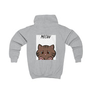 Meow Purple - Cats Kids Hoodie 4