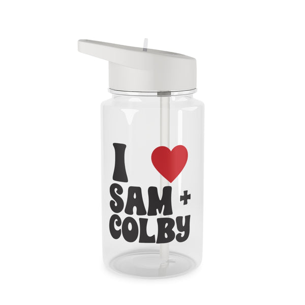 I Love S & C Clear Water Bottle