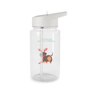 Dachshund Through The Snow - Christmas Clear Water Bottle 2