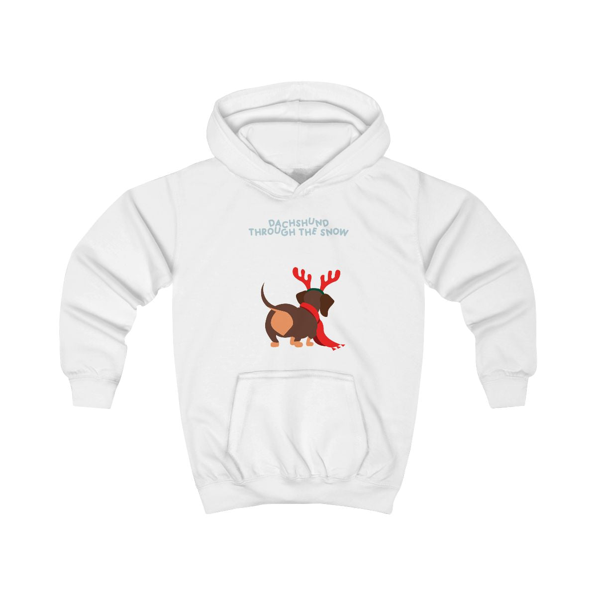 Dachshund Through The Snow - Christmas Kids Hoodie