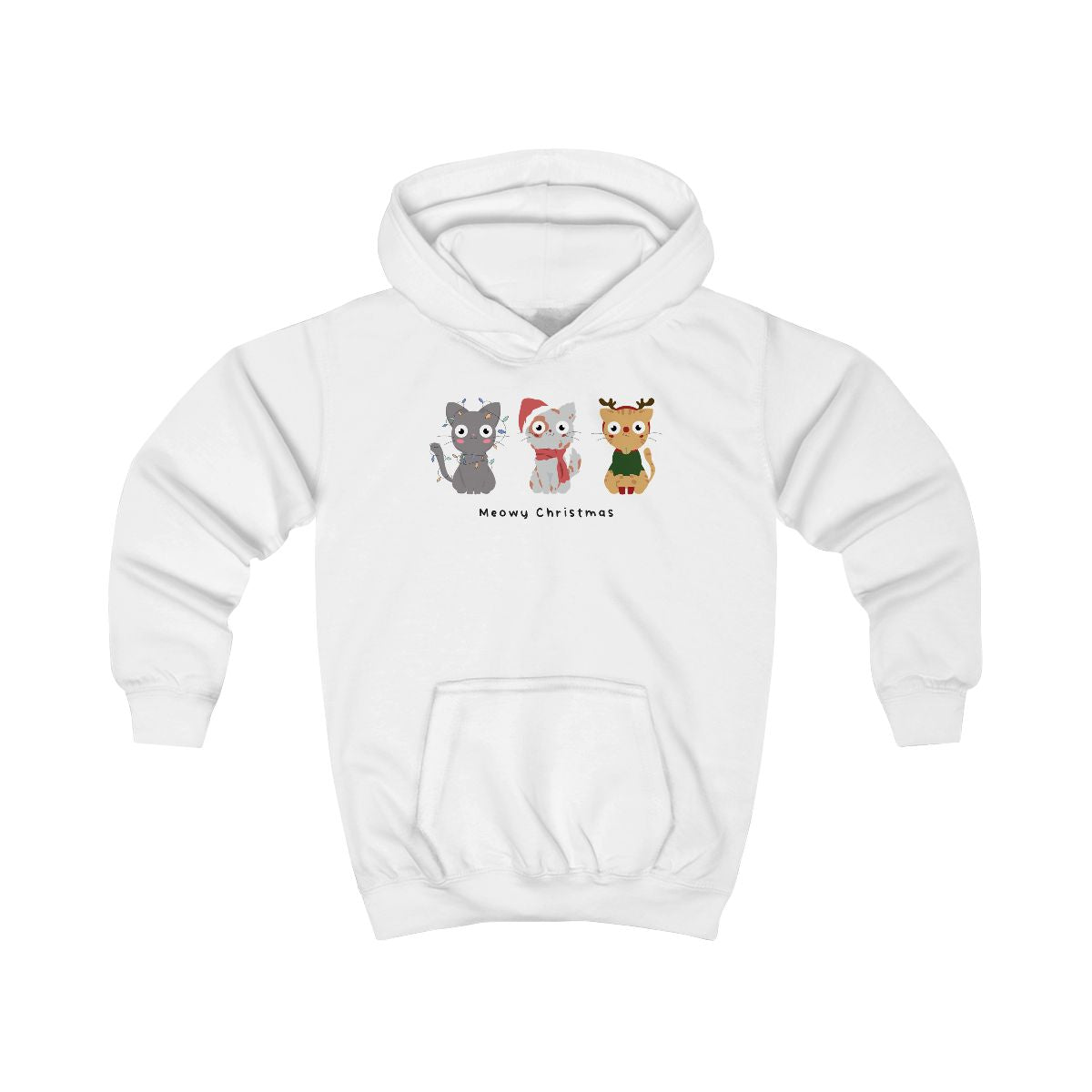 Meowy Christmas  Kids Hoodie