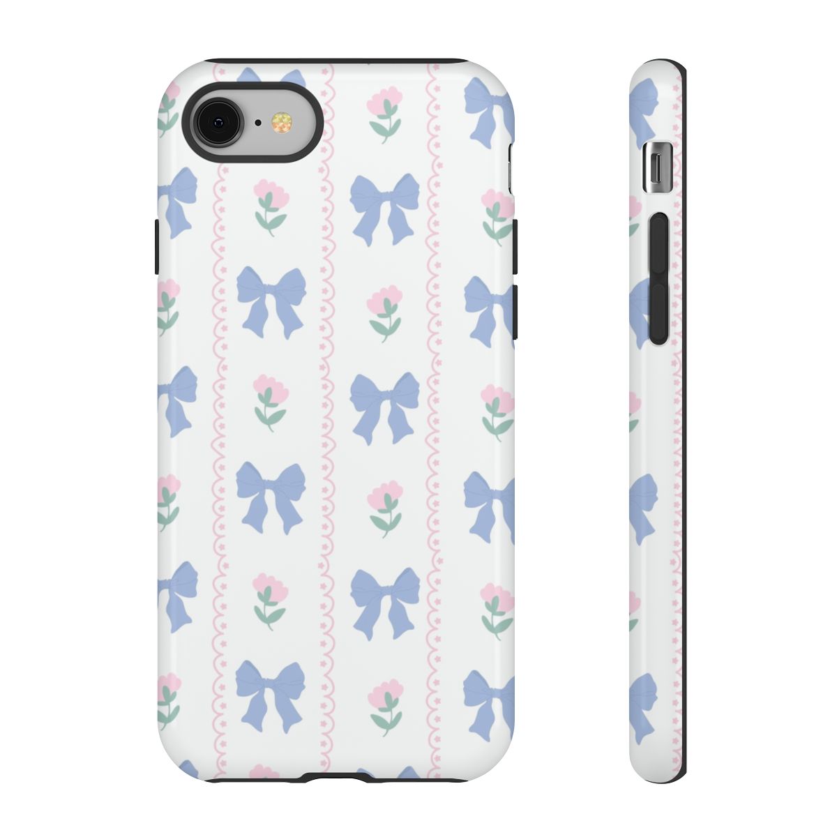 Pink Bows Pattern - Clean Girl Aesthetic Phone Case