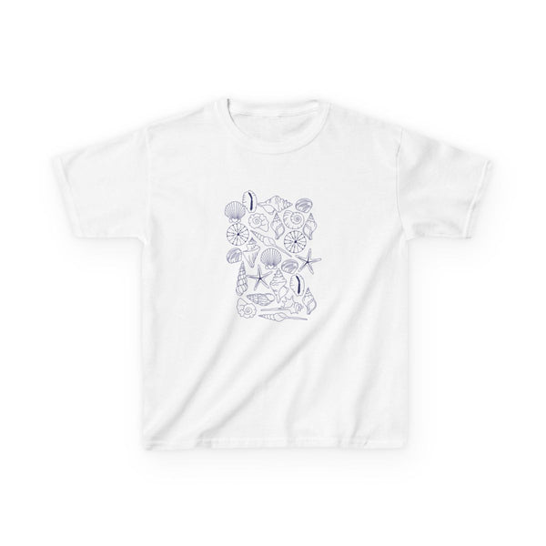 Sea Shells - Clean Girl Aesthetic Kids T-Shirt White Front