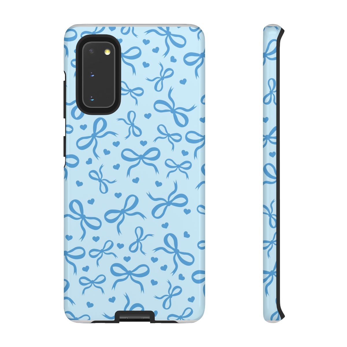 Coquette Bows And Hearts Navy Blue Phone Case