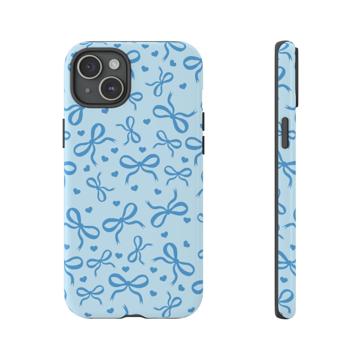 Coquette Bows And Hearts Navy Blue Phone Case