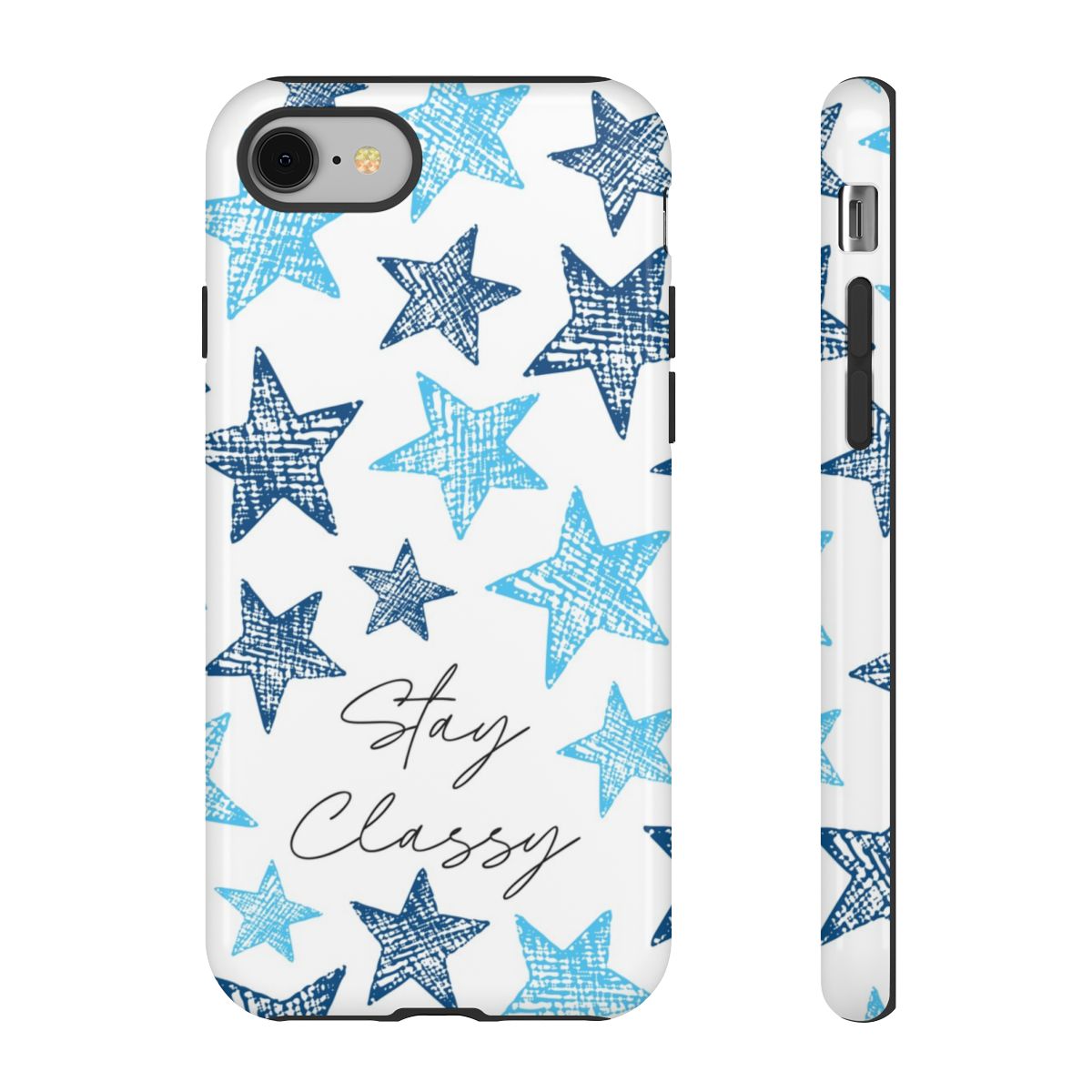 Stay Classy Blue Stars Pattern Phone Case