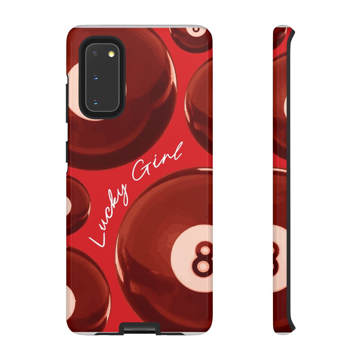8-Ball Lucky Girl Pattern Phone Case