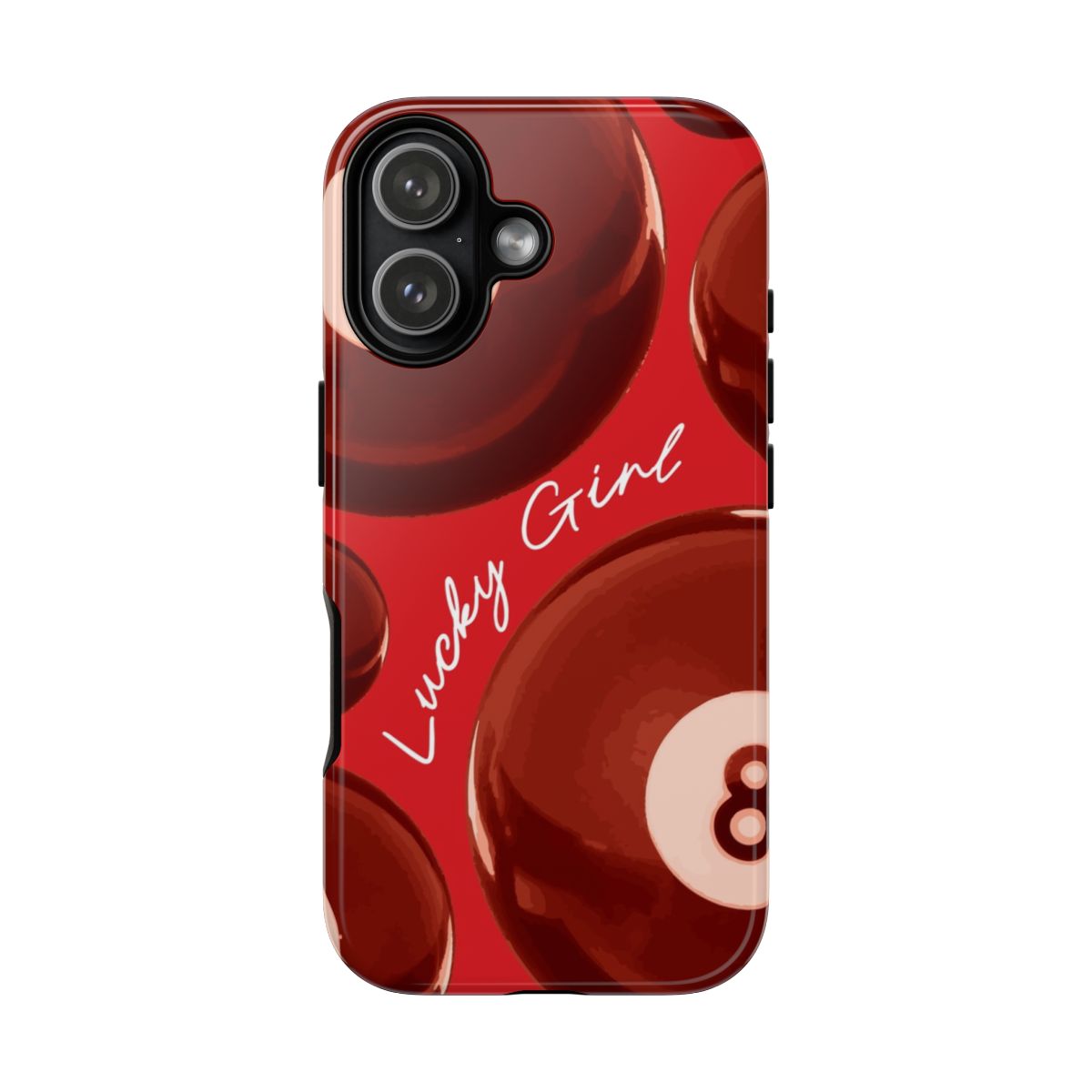 8-Ball Lucky Girl Pattern Phone Case