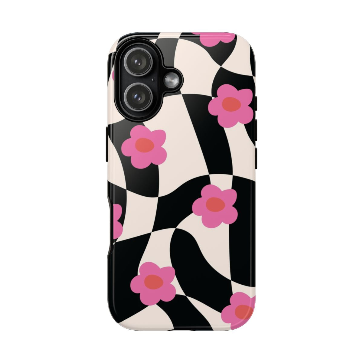 Checkboard Flowers - Trippy Patterns Phone Case