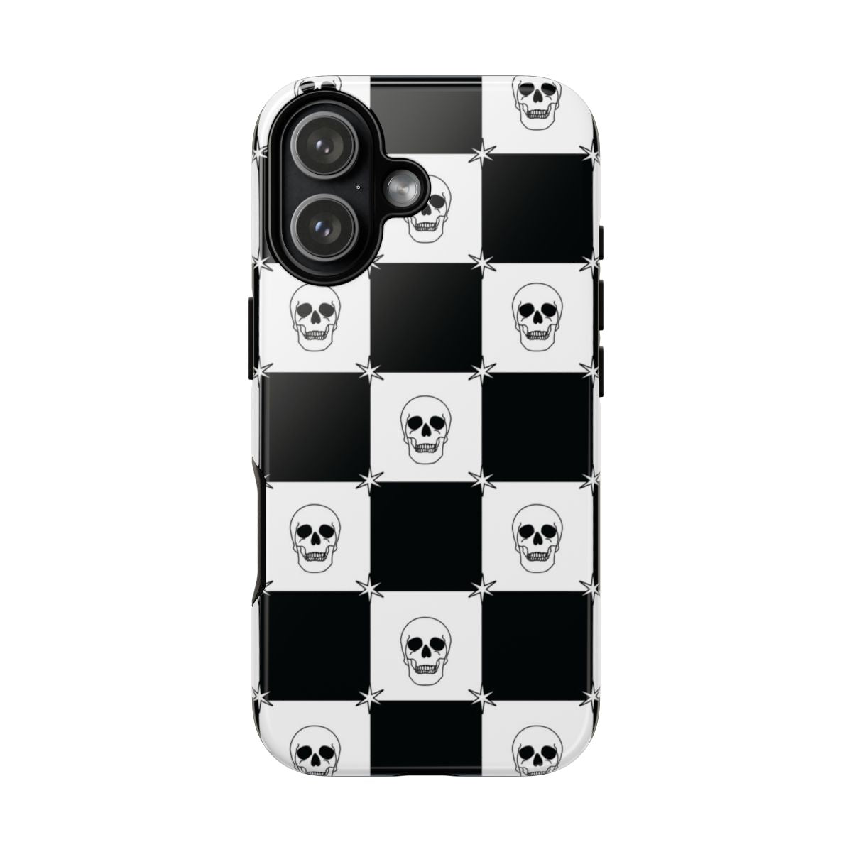 Checkered Skulls Pattern Phone Case