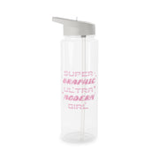 Super Graphic Ultra Modern Girl - Chappell Clear Water Bottle 6