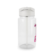 Zebra Print Pink Pony Club Clear Water Bottle 3