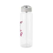 Zebra Print Pink Pony Club Clear Water Bottle 9
