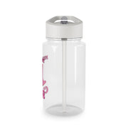 Zebra Print Pink Pony Club Clear Water Bottle 4