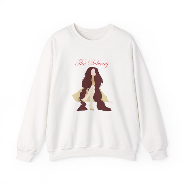 Subway Orange Sweatshirt White Front