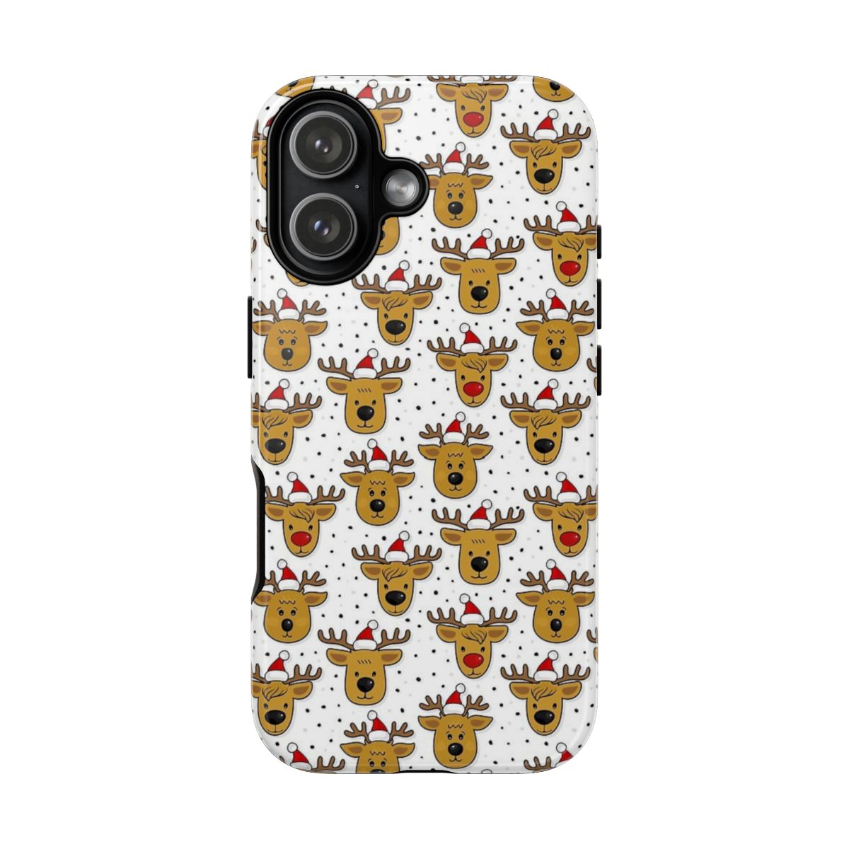 Reindeers In Santa Hats Pattern Phone Case