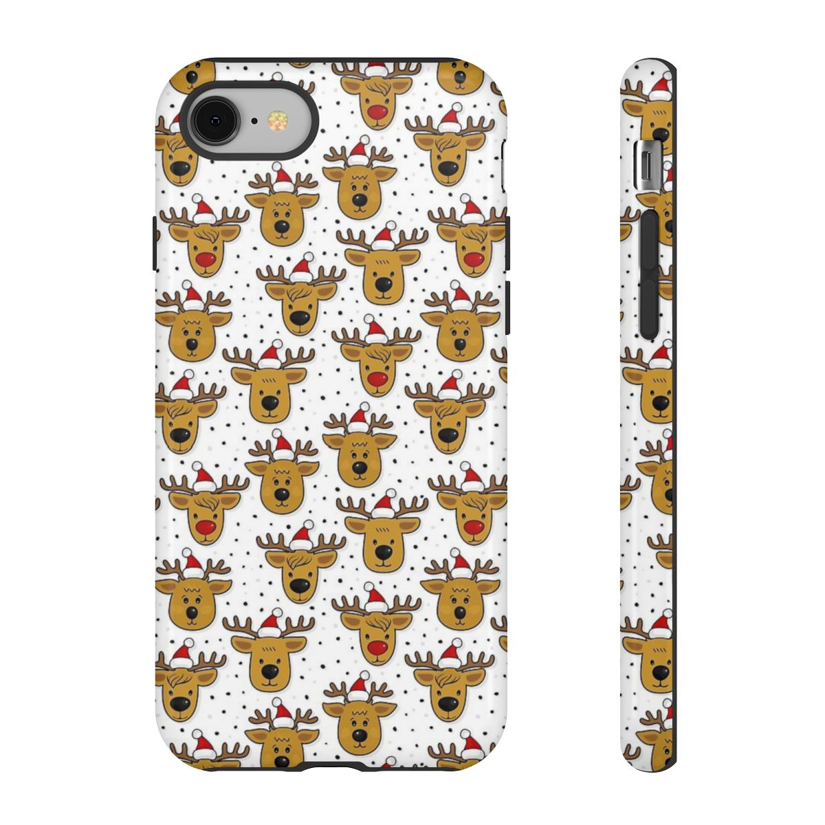 Reindeers In Santa Hats Pattern Phone Case