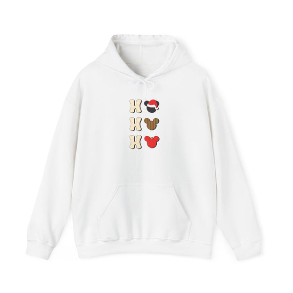 Ho Ho Ho Mickey Hoodie White Front
