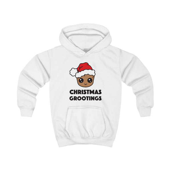 Christmas Grootings  Kids Hoodie White Front