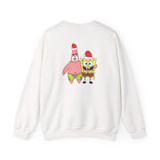 Cartoon Sponge And Starfish Christmas Hats Sweatshirt 2