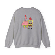 Cartoon Sponge And Starfish Christmas Hats Sweatshirt 4