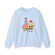 Cartoon Sponge And Starfish Christmas Hats Sweatshirt 9