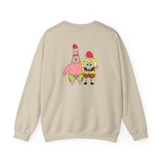 Cartoon Sponge And Starfish Christmas Hats Sweatshirt 6