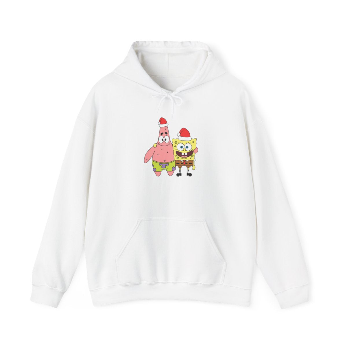 Cartoon Sponge And Starfish Christmas Hats Hoodie