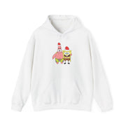 Cartoon Sponge And Starfish Christmas Hats Hoodie 1