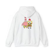 Cartoon Sponge And Starfish Christmas Hats Hoodie 2